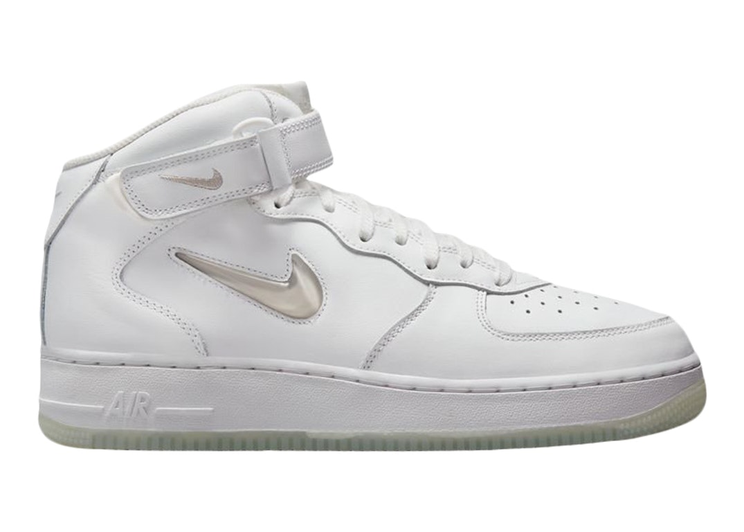Pre-owned Nike Air Force 1 Mid '07 Color Of The Month Summit White In Summit White/light Bone - Summit White