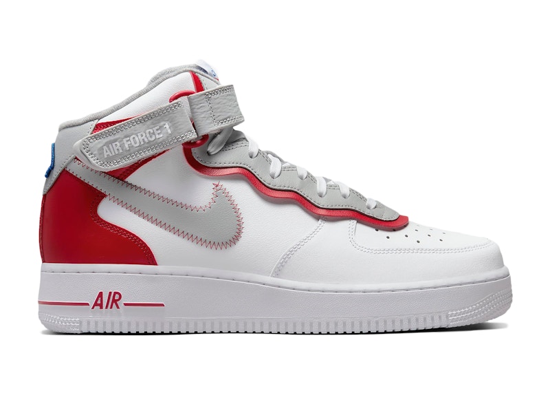 NIKE AIR FORCE1 MID ホワイトジムレッド - スニーカー