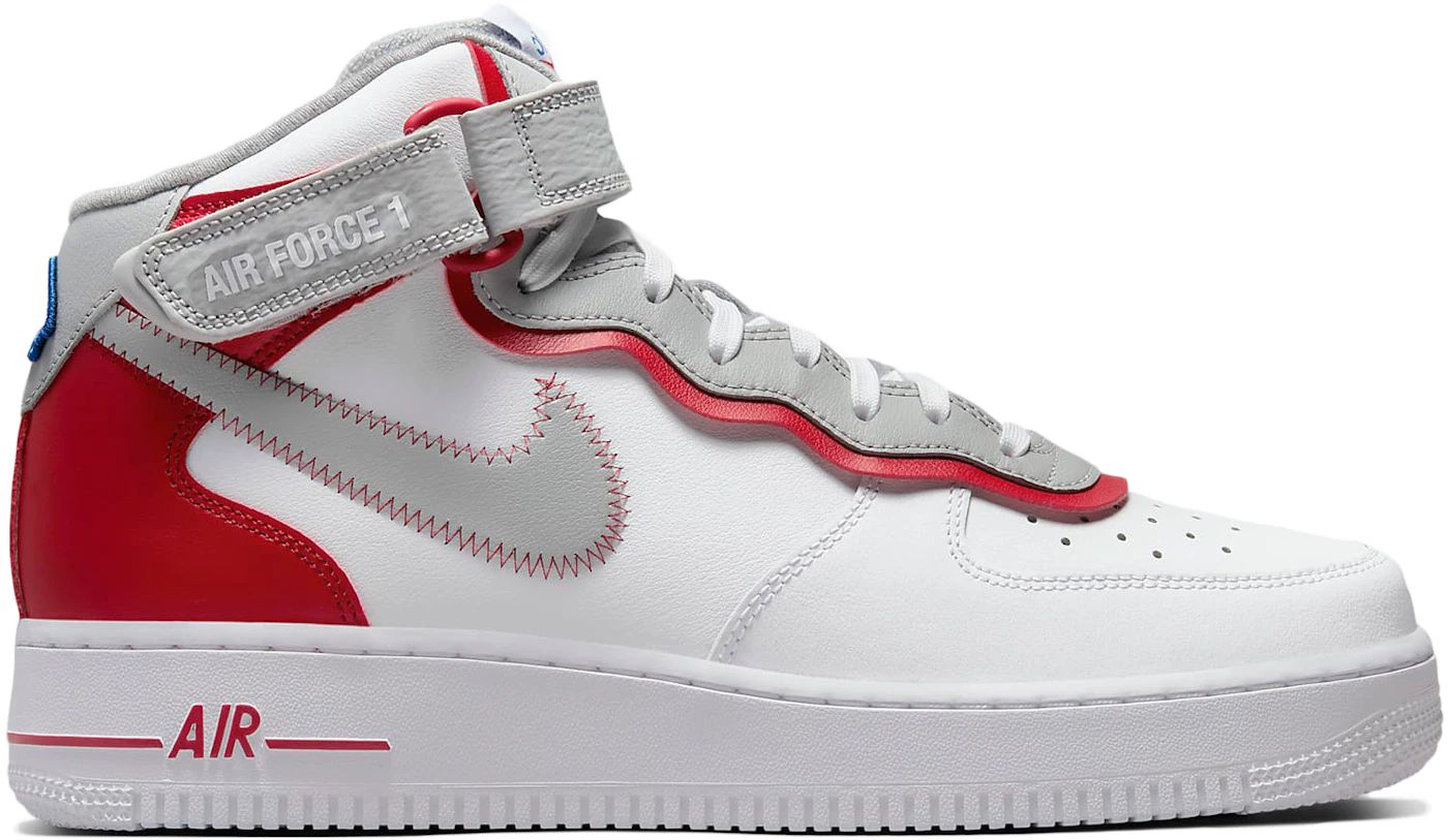 Nike Force 1 Mid Athletic White Gym Red - DH7451-100 - ES