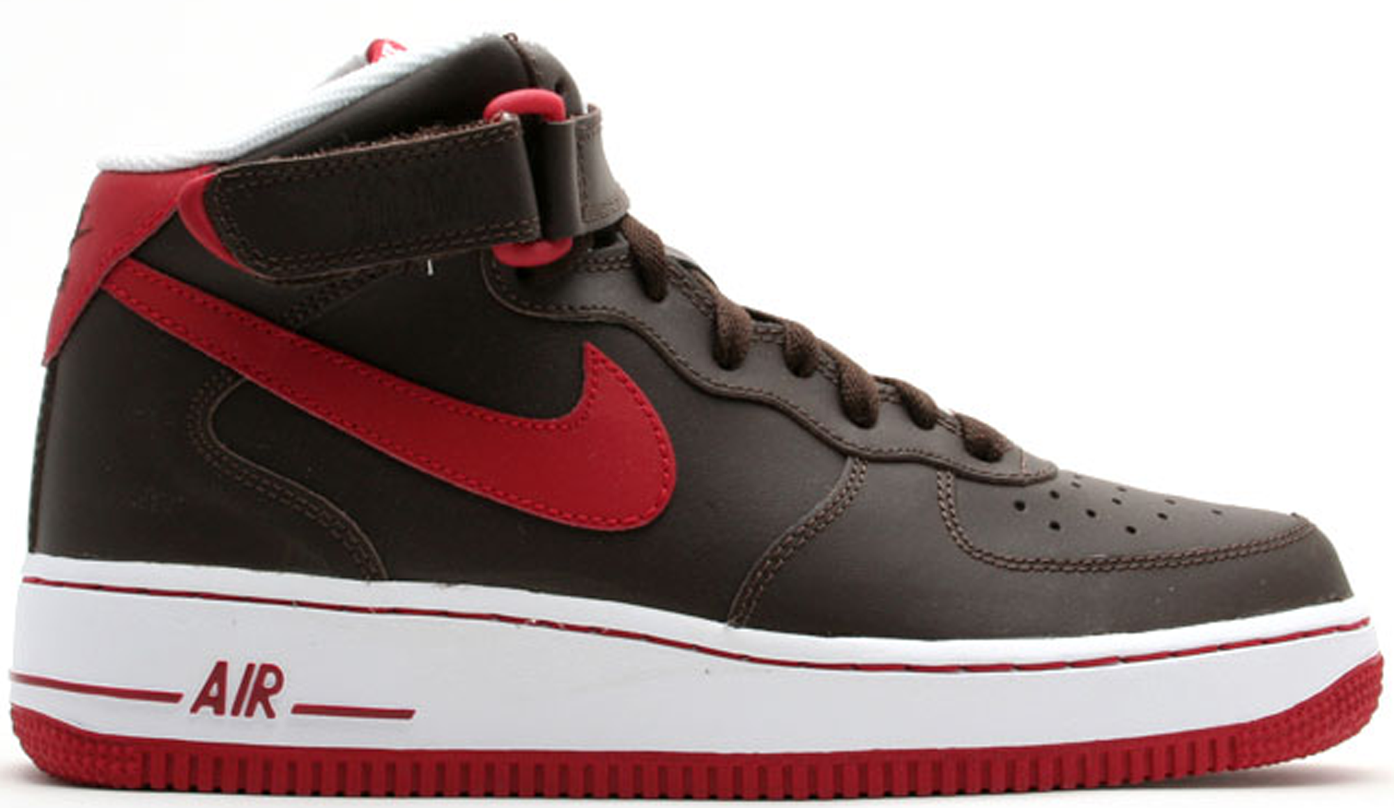 red and brown air force ones