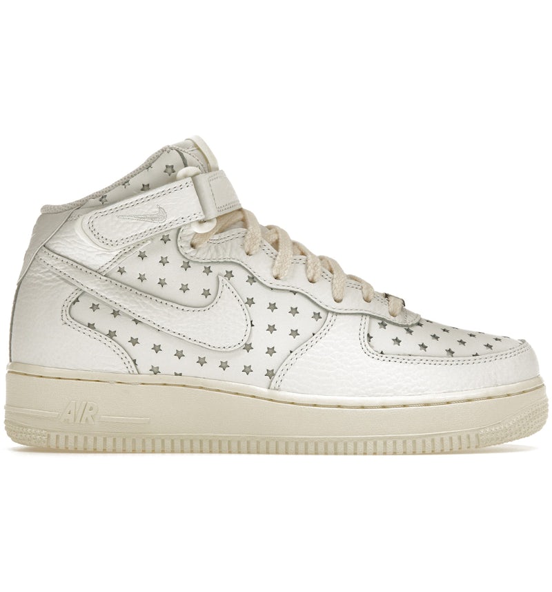 Nike Air Force Mid étoiles découpées blanc sommet (femme