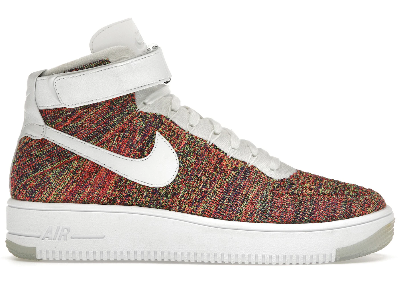 Nike Air Force Mid Flyknit Multi-Color White Men's 817420-700 US