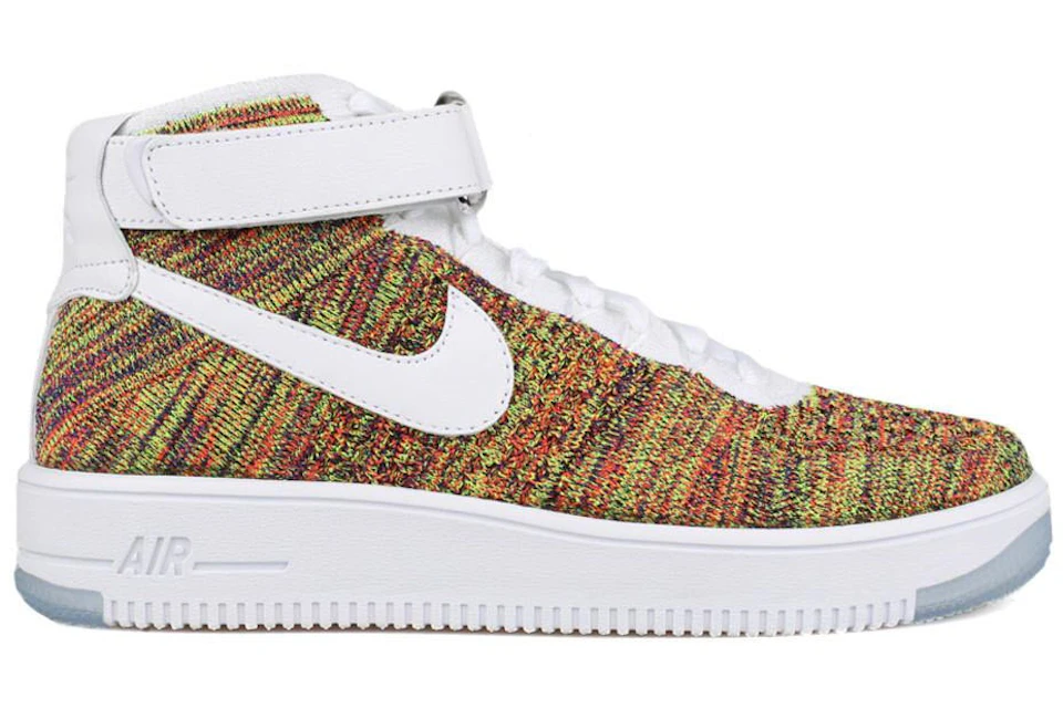Nike Air Force 1 Mid Flyknit Multi-Color White