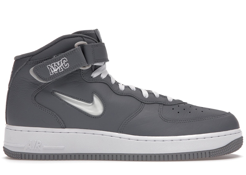 Nike air force 2025 1 mid black grey