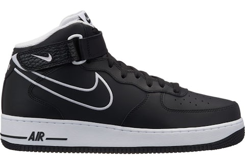 Nike Air Force 1 Mid Cuir Noir Blanc Homme Style AQ8650 001 FR