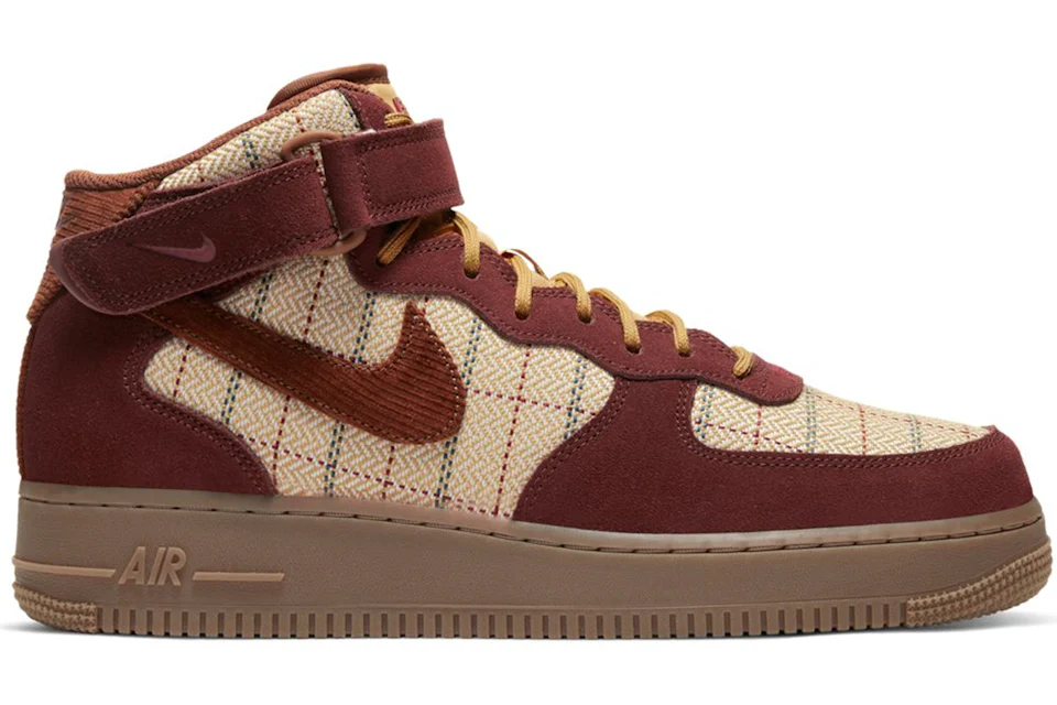 Nike Air Force 1 Mid Plaid Brown Men s CT1206 900 US