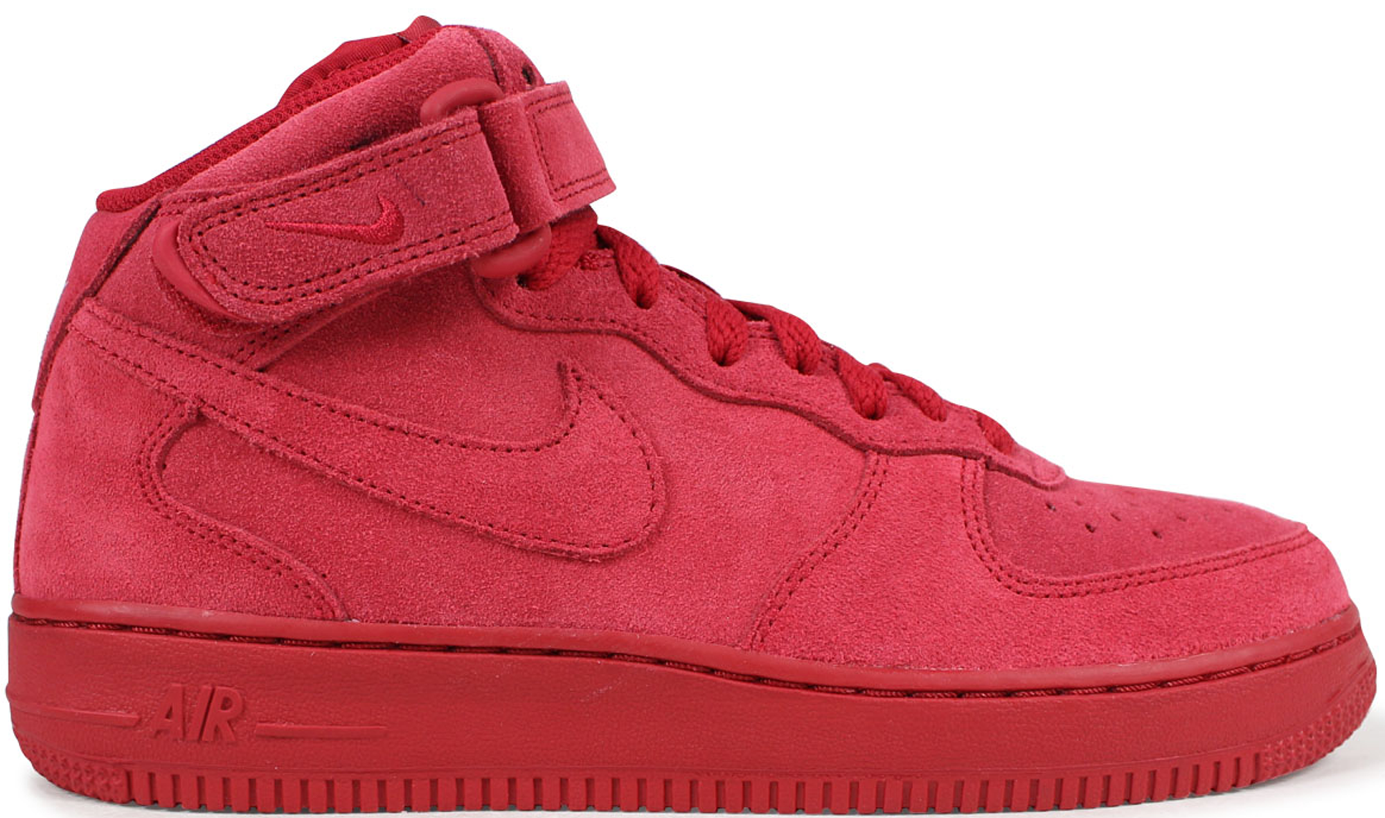 suede black and red air force 1