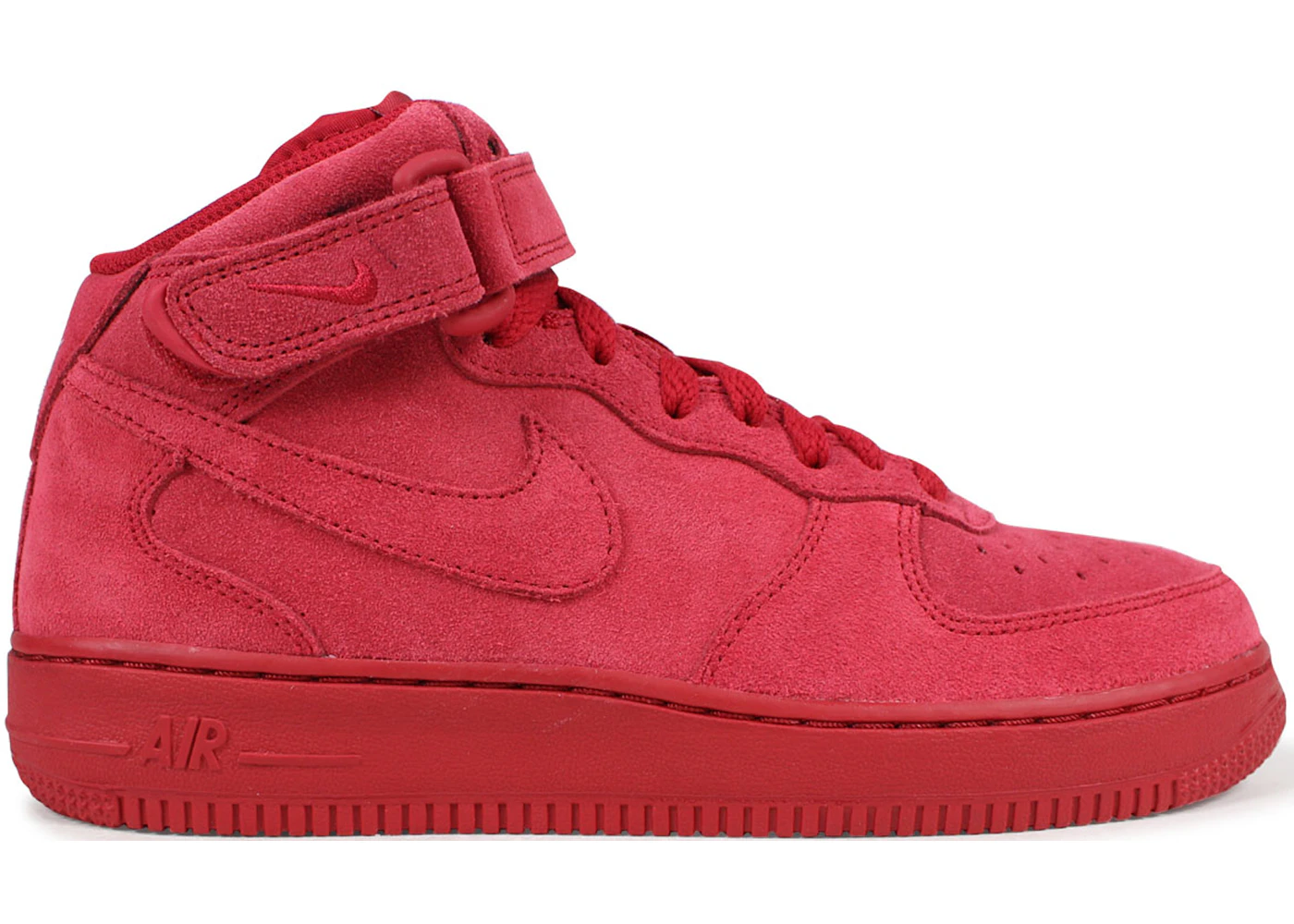Nike Air Force 1 Mid Red Suede GS F r Kinder 314195 603 DE
