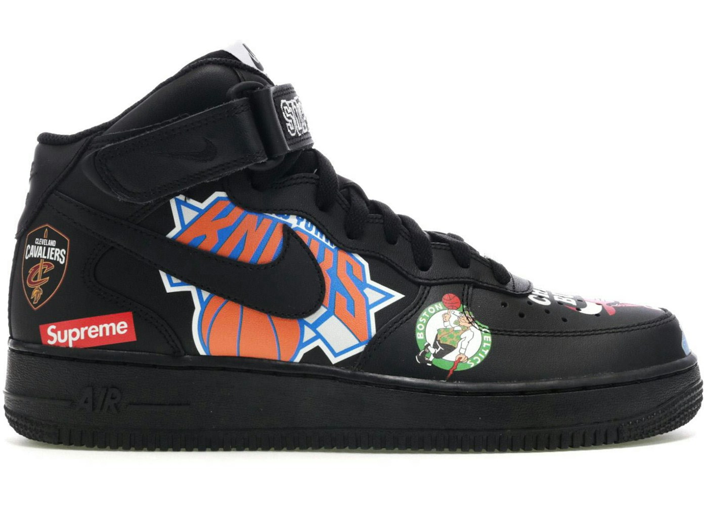 Nike Air Force 1 Mid Supreme NBA Black - AQ8017-001