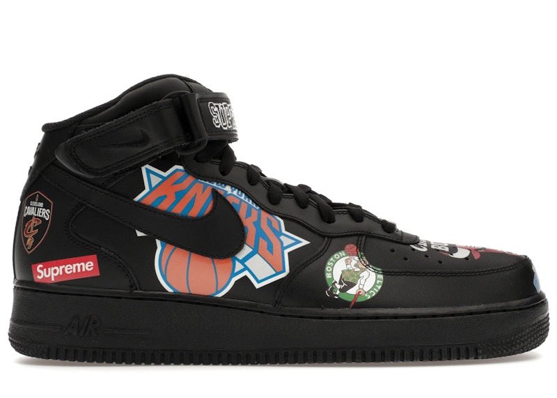 Nike Air Force 1 Mid Supreme NBA Black Men's - AQ8017-001 - US