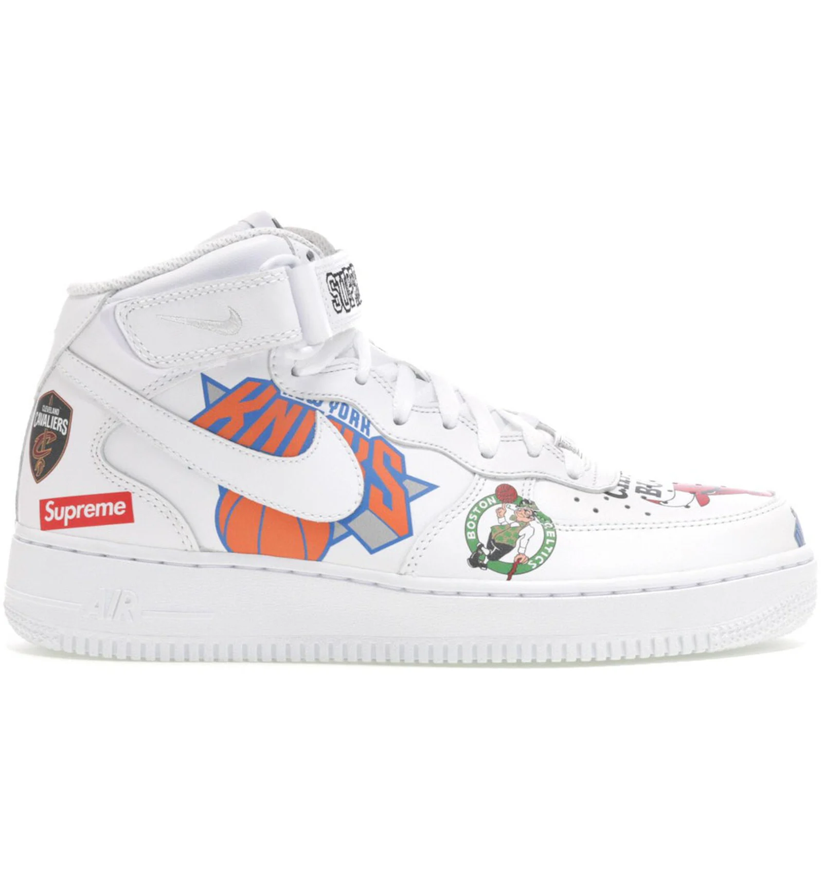 Nike Air Force 1 Mid Supreme NBA White Men s AQ8017 100 US