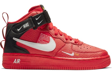 Nike Air Force 1 Mid Utility University Red GS AV3803 600 US
