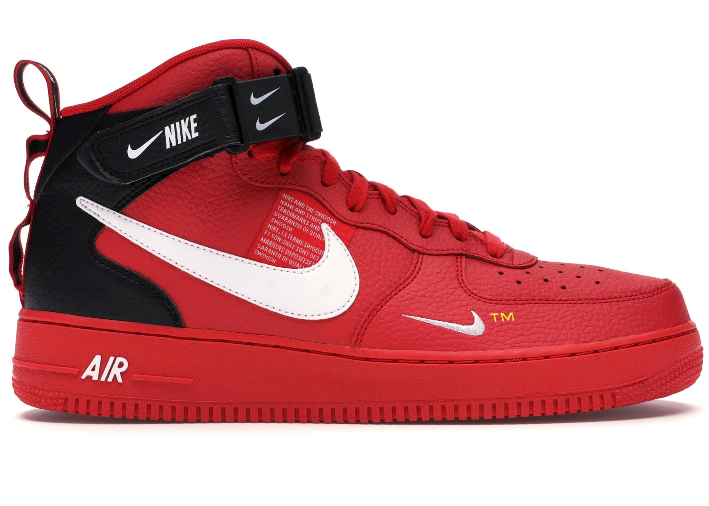 Hysterical Apparently Bad luck Nike Air Force 1 Mid Utility University Red - 804609-605 - US