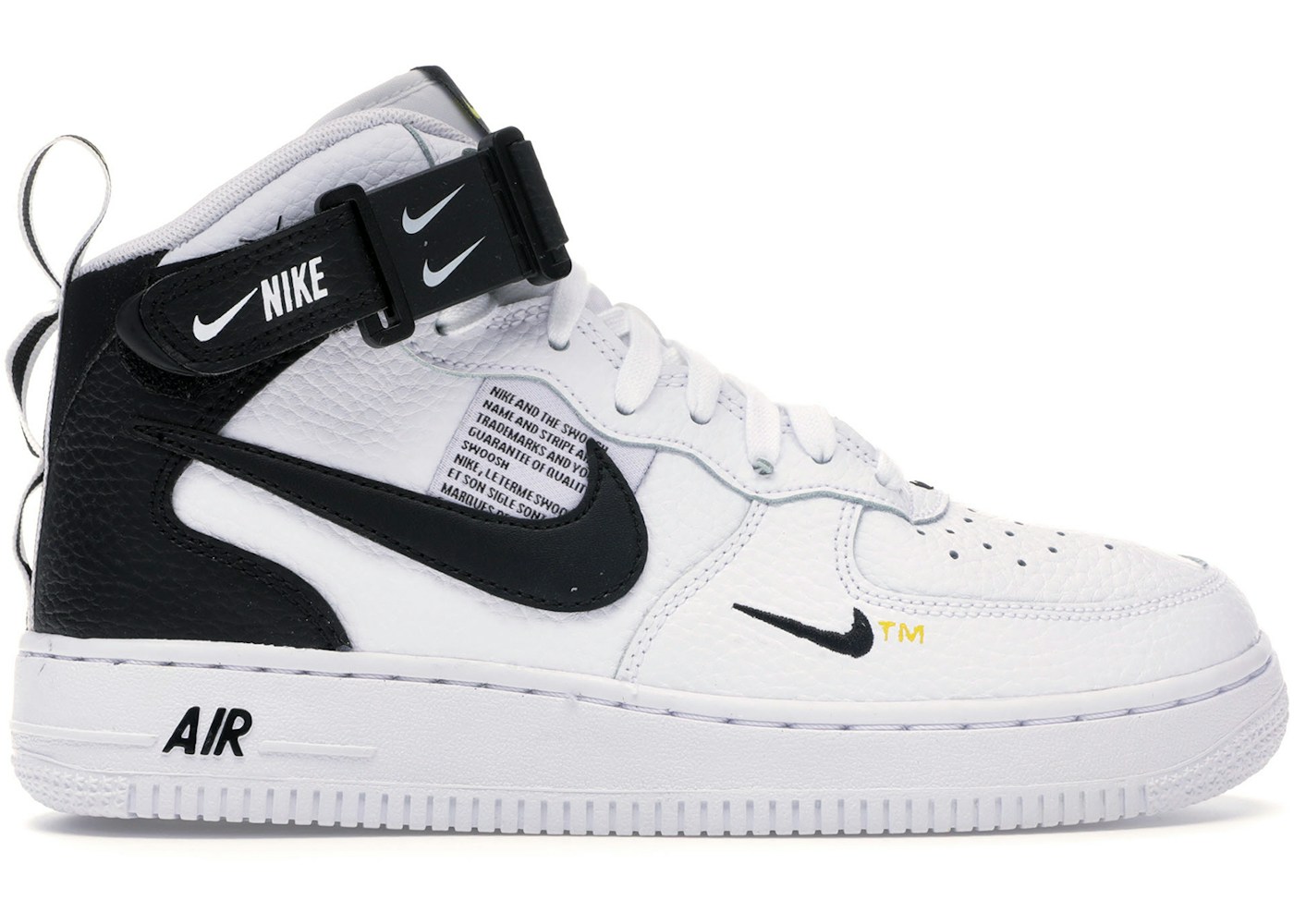 Nike Air Force 1 Mid Utility White Black (GS) - AV3803-100