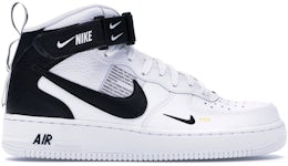 Nike Air Force 1 Mid 07 LV8 Men's Size 9 White Black Basketball  804609-103?RARE