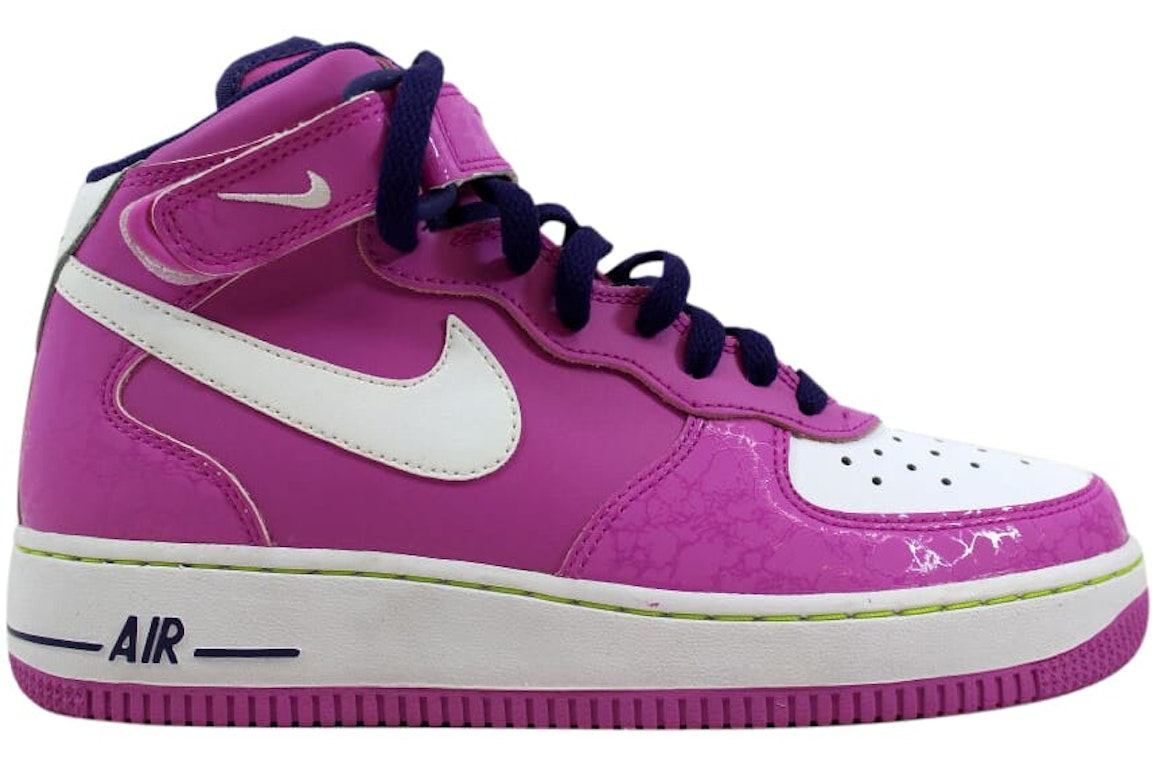 Pre-owned Nike Air Force 1 Mid Viola (gs) In Viola/white-night Blue-atomic Green