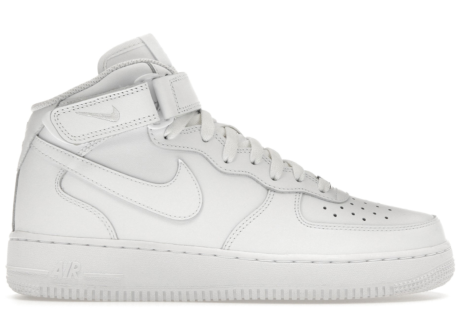 all white nike air force 1 mid