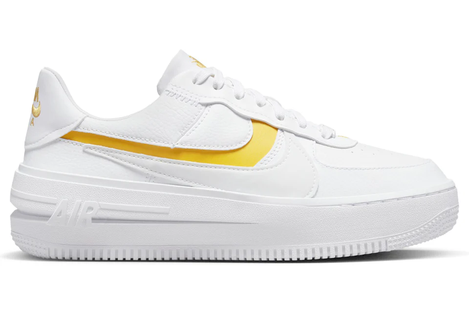 Nike Air Force 1 PLT.AF.ORM White Yellow Ochre (Women's)