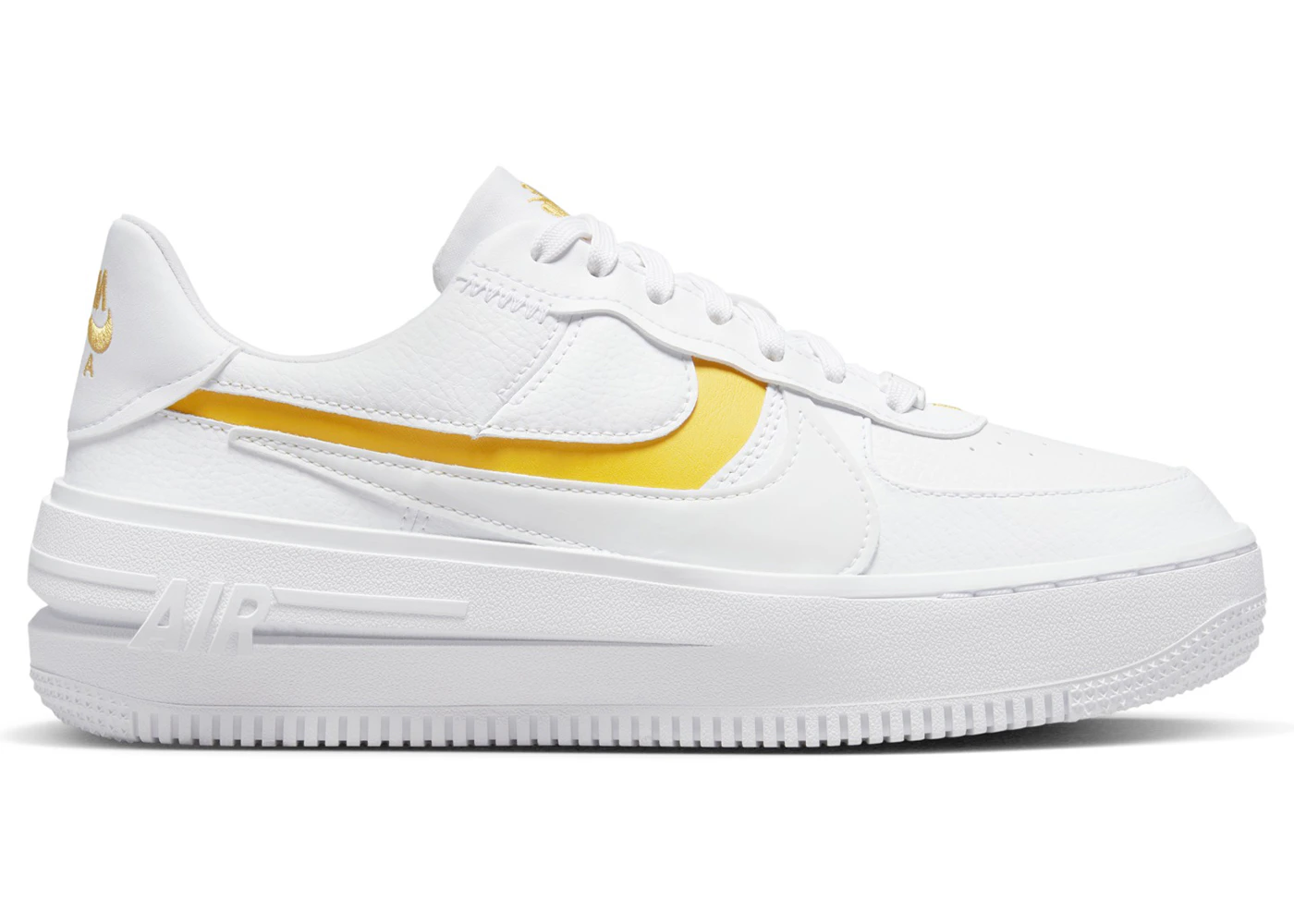 Nike Air Force 1 PLT.AF.ORM White Yellow Ochre (Women's) - DJ9946-102 - US