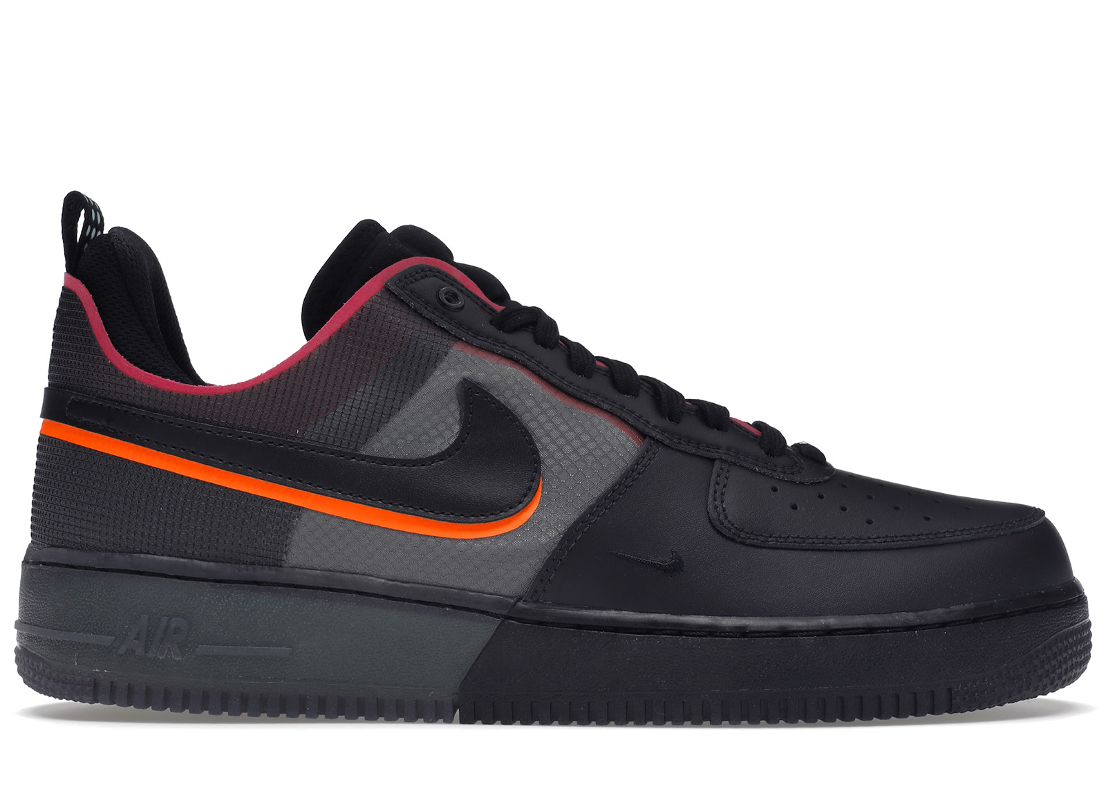 Nike Air Force 1 React Black Black Team Orange Pink Prime Product