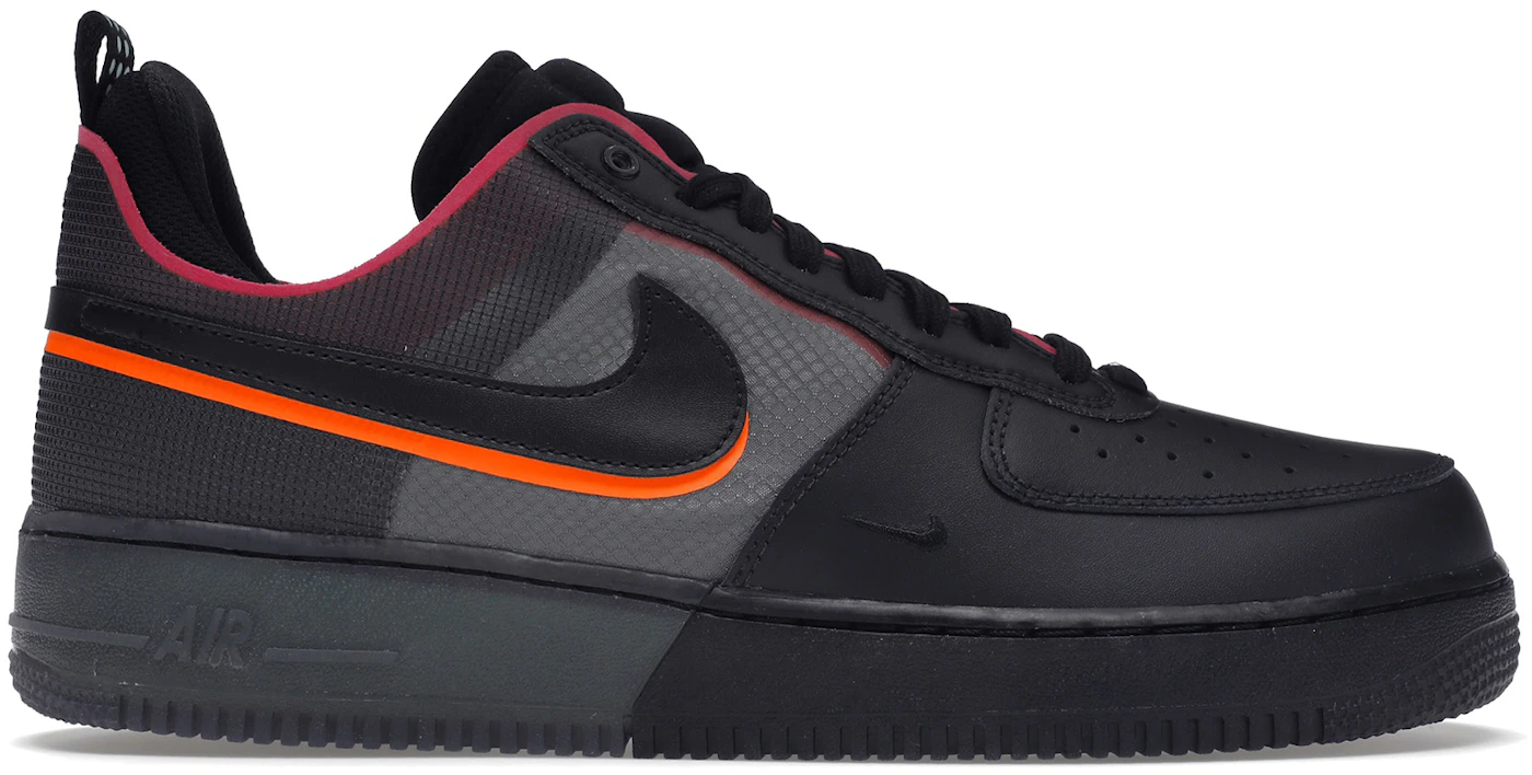 Air Force 1 React Black Pink Team Orange On Foot Sneaker Review  QuickSchopes 313 Schopes DH7615 001 