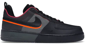 Nike Air Force 1 React Black Black Team Orange Pink Prime
