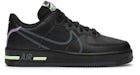 Nike Air Force 1 React Black Violet Star Barely Volt