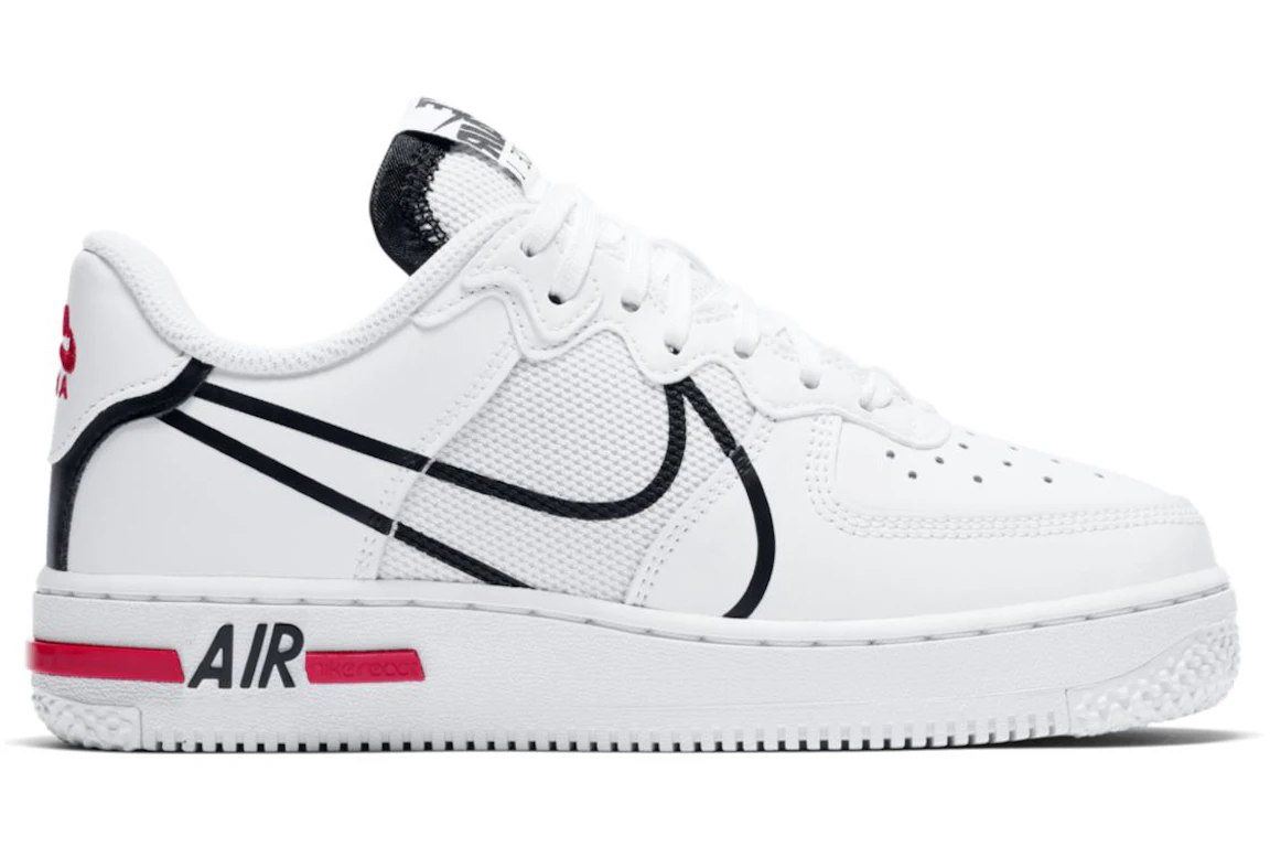 Nike Air Force 1 Low React D/MS/X White Black (GS)