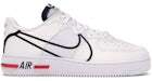 Nike Air Force 1 React White Black Red