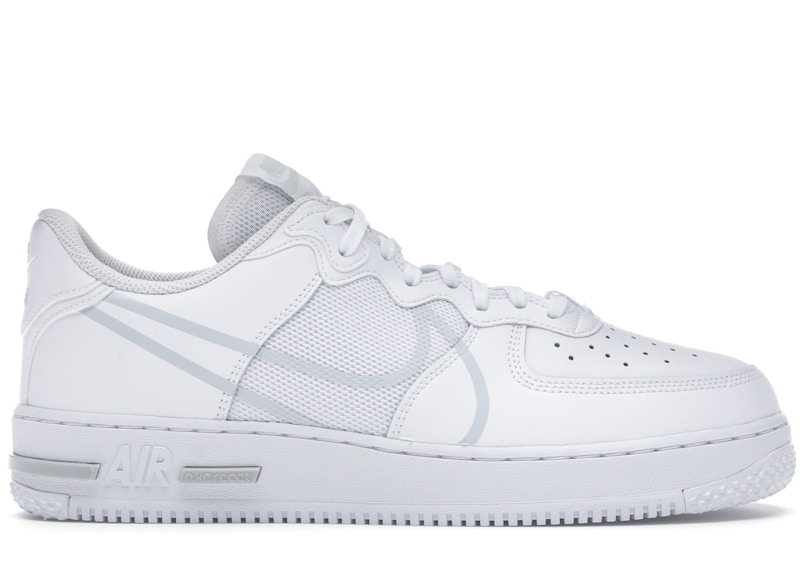 Af1 react white light hot sale