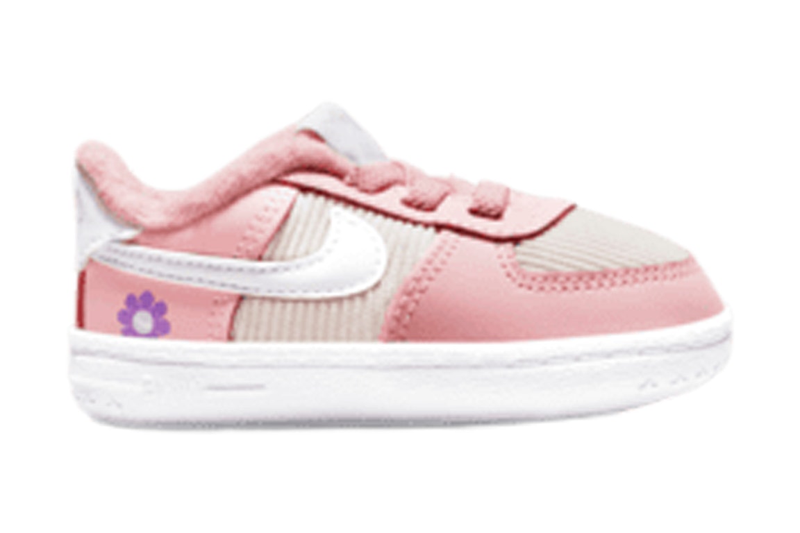 Pre-owned Nike Babies'  Air Force 1 Se Crib Peace Pink Glaze (i) In Pink Glaze/white/purple Dawn