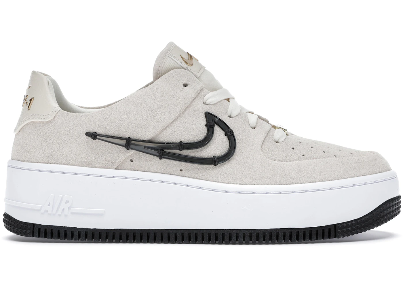 Nike Air Force Sage Low LX Light Cream Black (Women's) CI3482