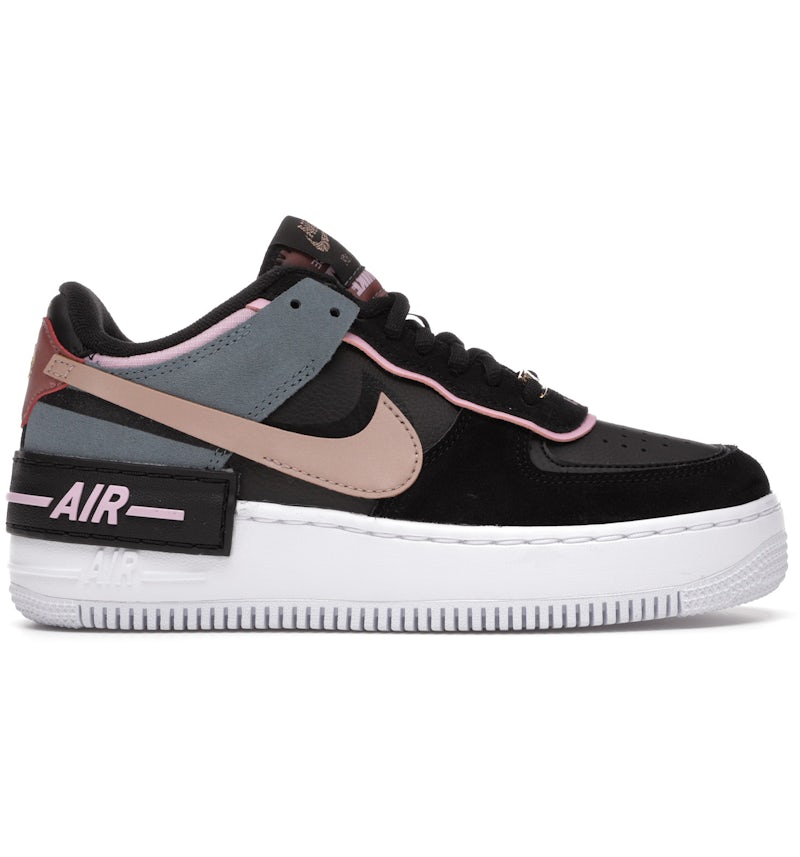 Nike Air Force Low Shadow Negro Light Arctic Rosa Claystone Rojo