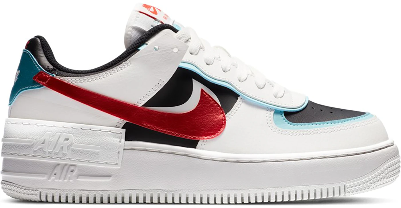 Nike Air Force 1 Low Shadow Bleached Aqua Chile Red (Women's ...