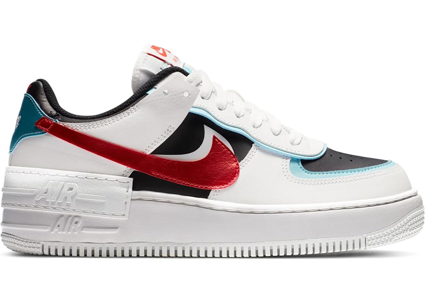 Nike Air Force 1 Low Shadow Bleached Aqua Chile Red Women s