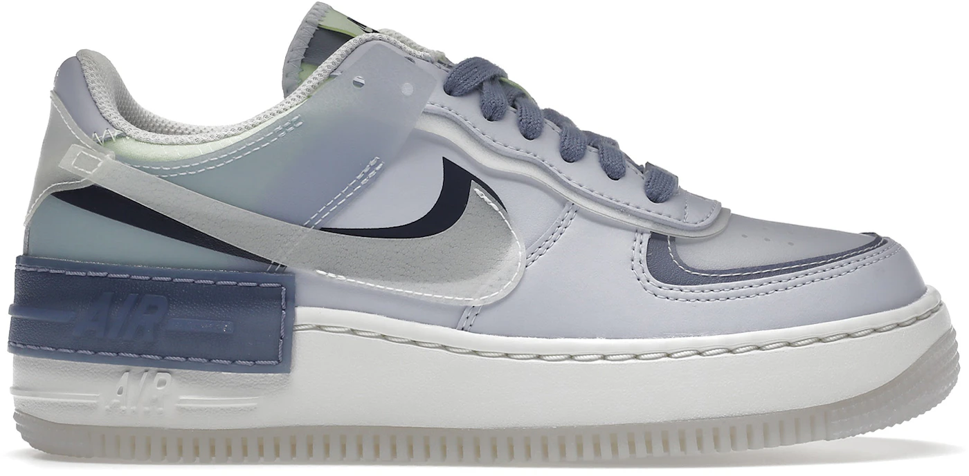 Nike Air Force 1 Shadow sneakers in summit white, neptune green
