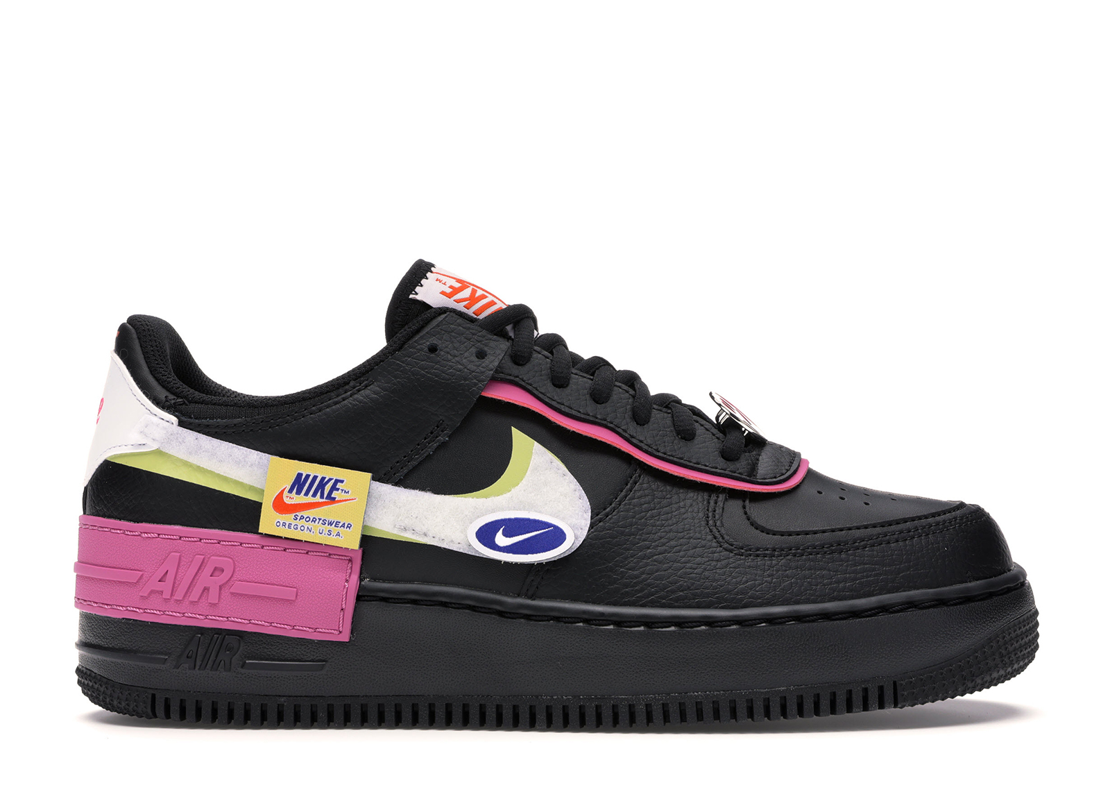 Nike Air Force 1 Low Shadow Removable Patches Black Pink (Women's