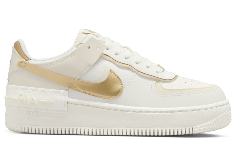 Nike Air Force 1 Shadow Sail Coconut Milk Metallic Gold (Women's) - DZ1847-108  - US