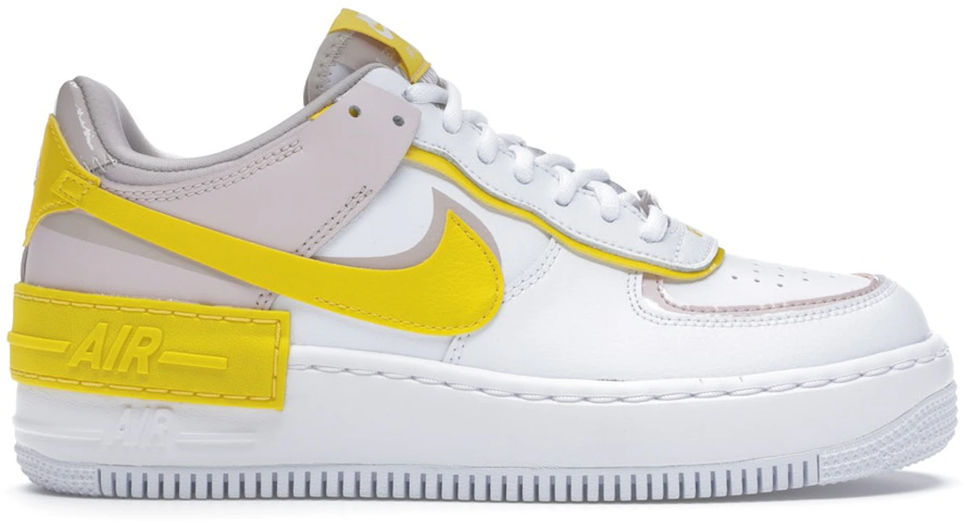 Nike Air Force 1 Low Shadow White Barely Rose Speed Yellow