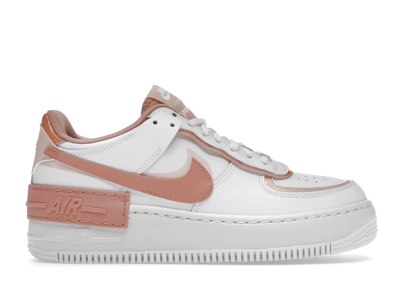 white & pink air force 1 shadow sneakers