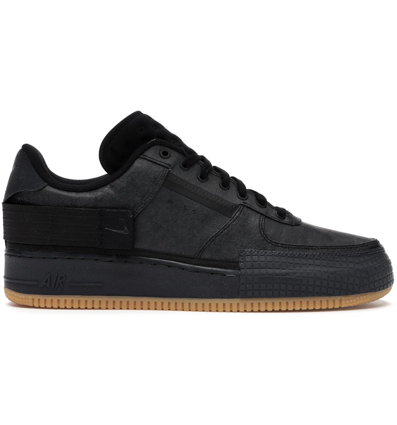 Type Black Air Force Af1 Type Nike Air Force Type Black Hyper Crimson