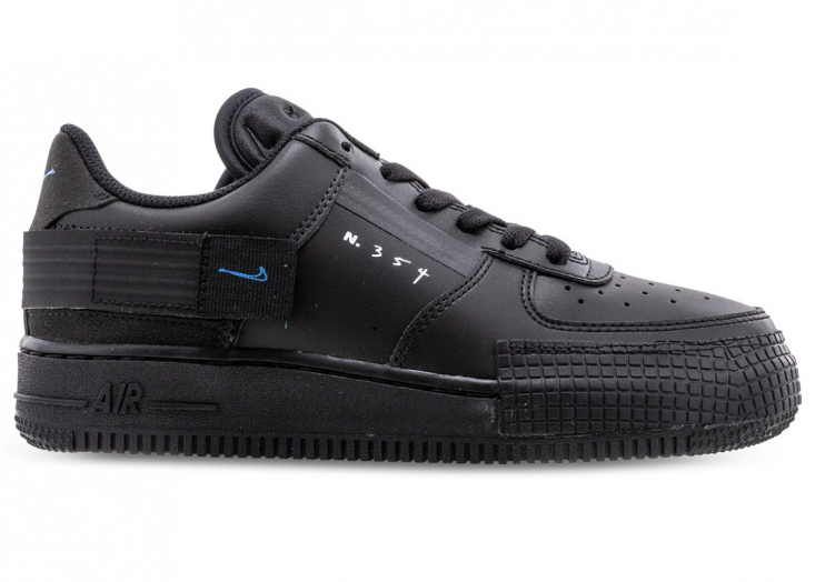 Nike Air Force 1 Low Type Black Photo Blue (GS) キッズ - BQ4793