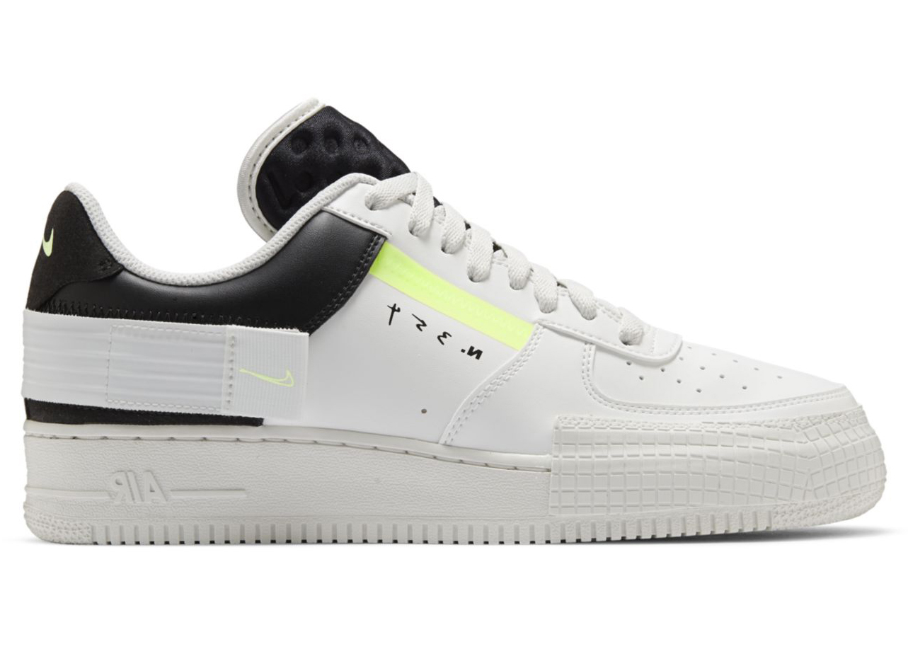 Nike Air Force 1 Low Type White Barely Volt Men's - CK6923-100 - US
