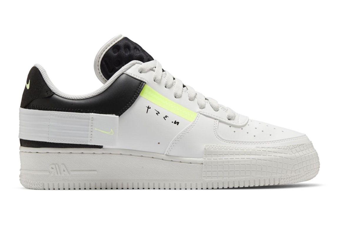 Pre-owned Nike Air Force 1 Low Type White Barely Volt In Summit White/black/barely Volt