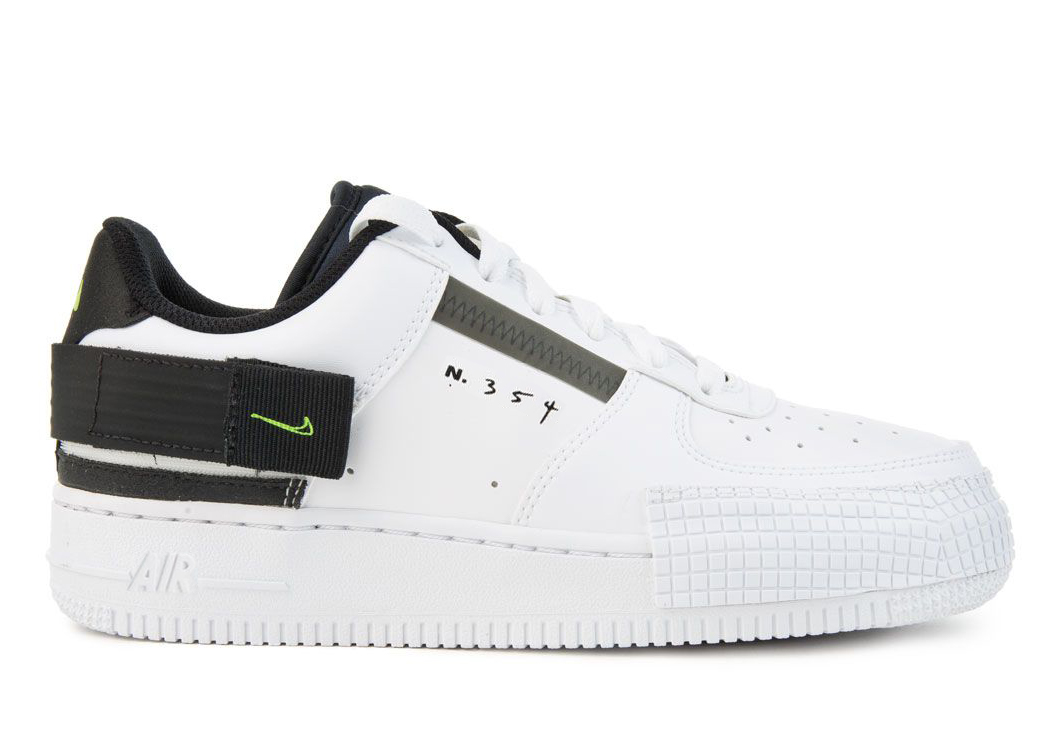 nike air force type 1 white volt