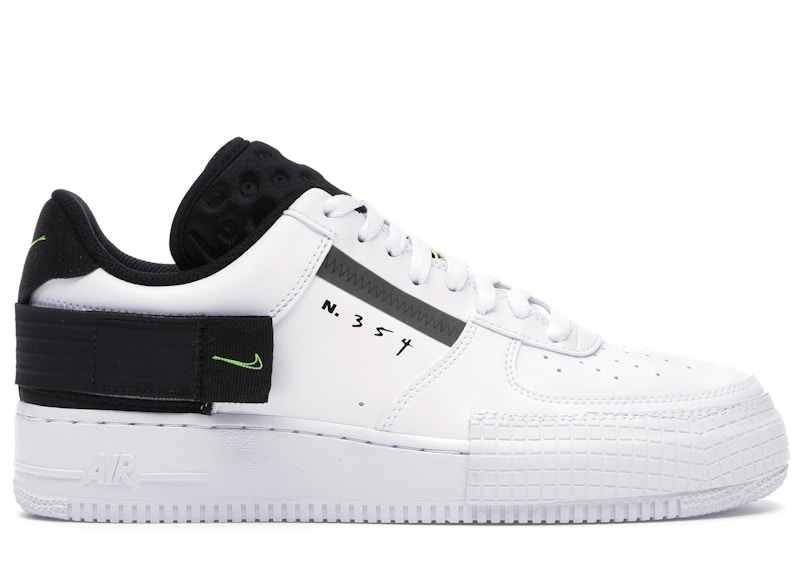 Nike Air Force 1 Type White Black Volt Men's - AT7859-101 - GB