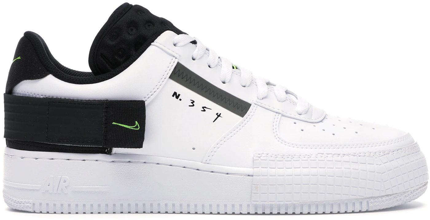 Nike Air Force Type White Black Volt Hombre - AT7859-101 - MX