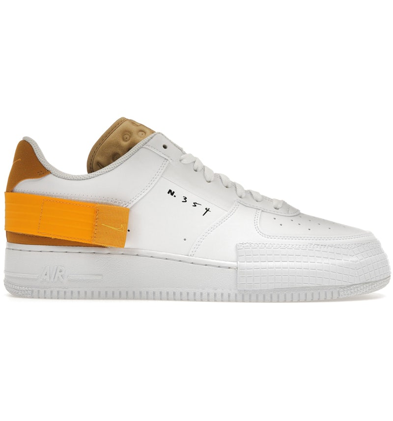Nike Footwear N 354 Air Force White Nike Air Force Type White Gold