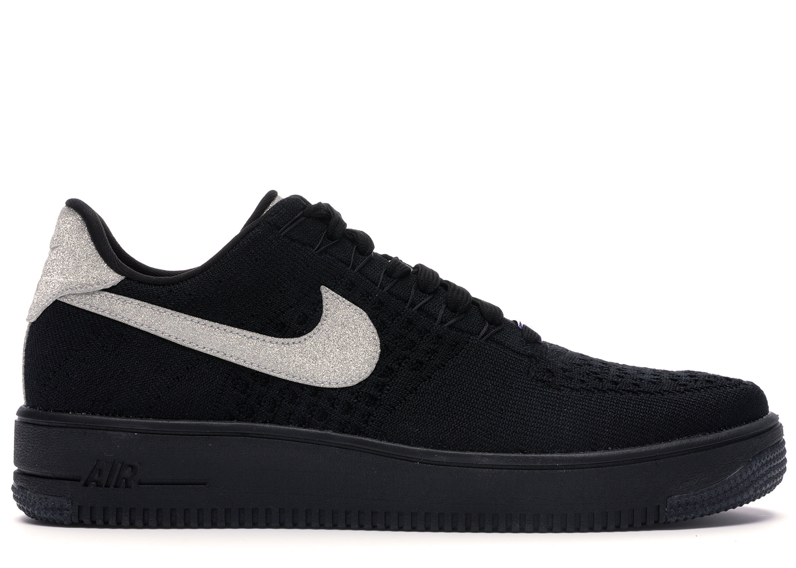 air force 1 flyknit low black