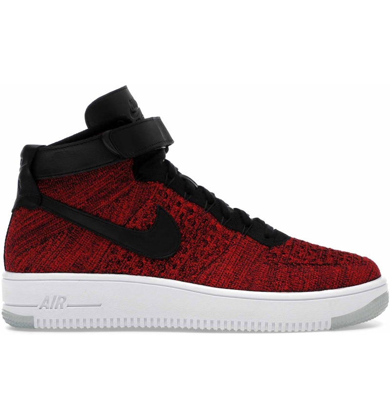 Nike Air Force Ultra Flyknit Mid University Red Black Men's